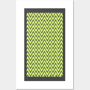 Optical illusion green waves Posters and Art